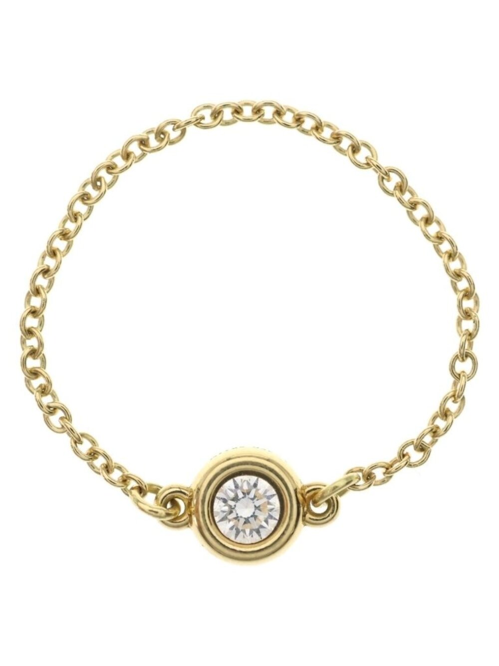 Tiffany & Co 18k Yellow Gold Elsa Peretti Bayazade Chain Ring